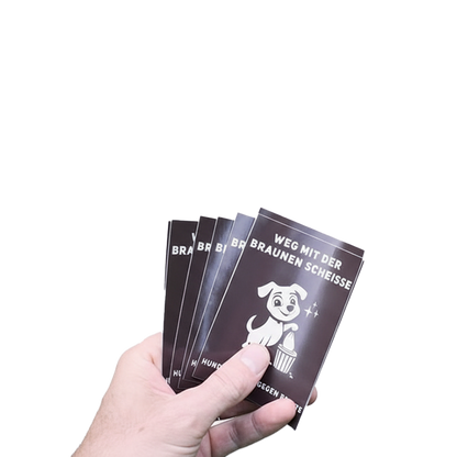 Sticker -Produkt vor weißem Hintergrund