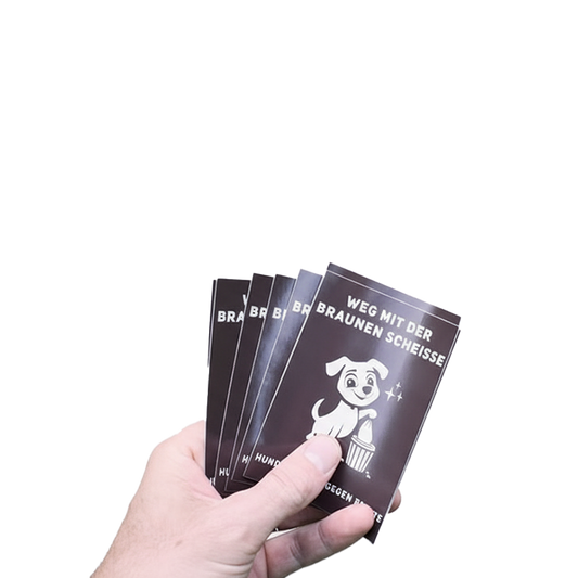 Sticker -Produkt vor weißem Hintergrund